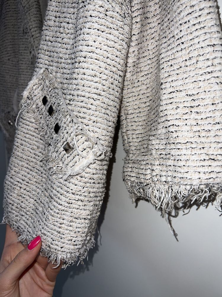 Структурирано вълнено палто Zara Зара/ сако букле