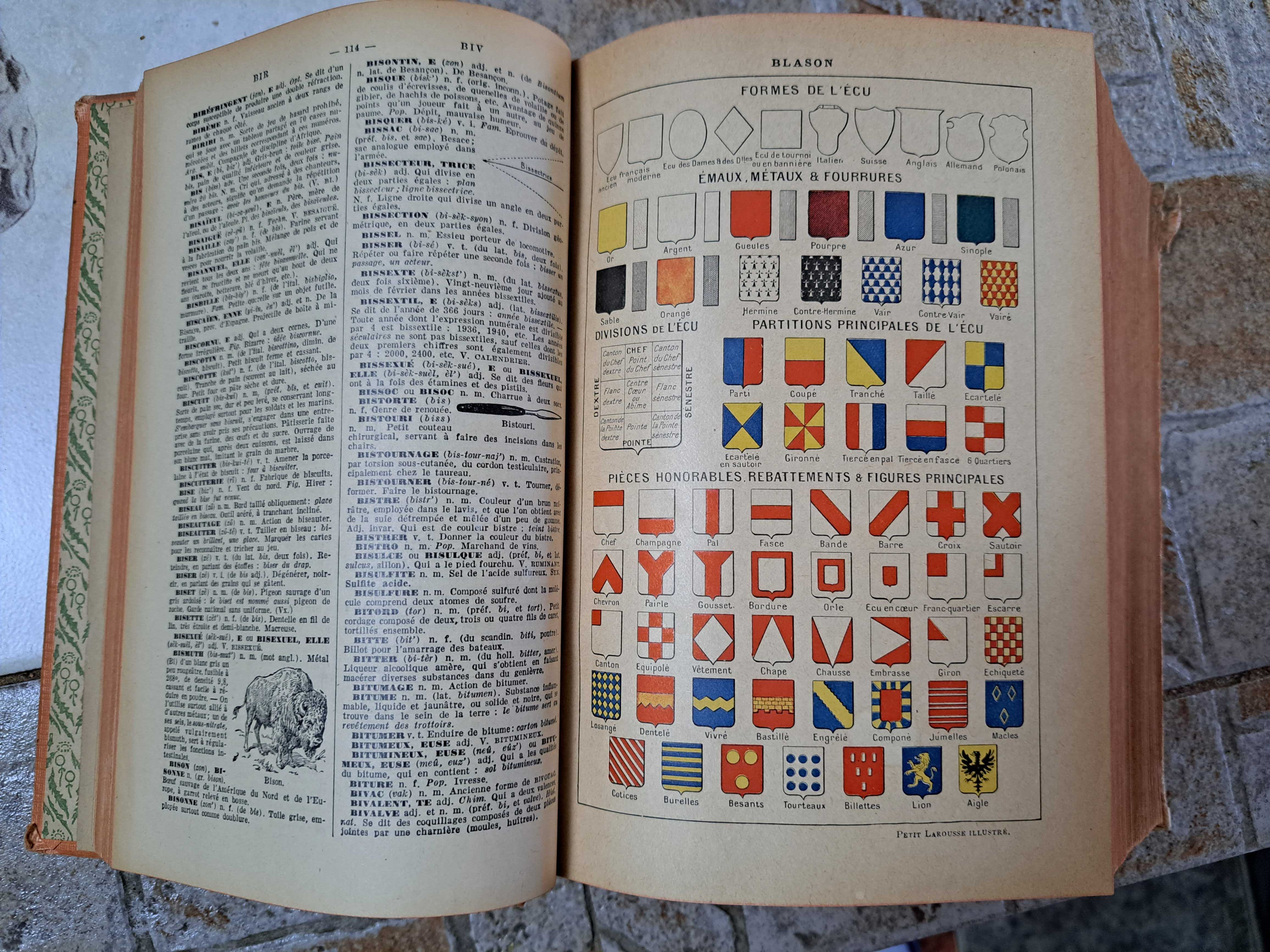 Стара библия-1924г,енциклопедия Ларус 1949г,  история-Франция-17-18в.