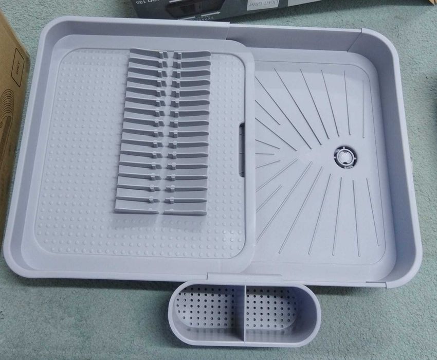 Scurgator de vase extensibil, plastic, gri deschis si gri inchis