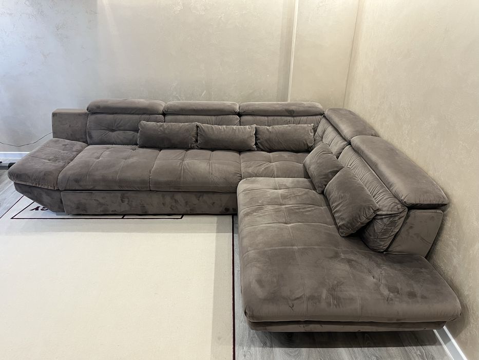 Ъглова холна гарнитура с ляв подлакътник и функция сън 233/311/80см