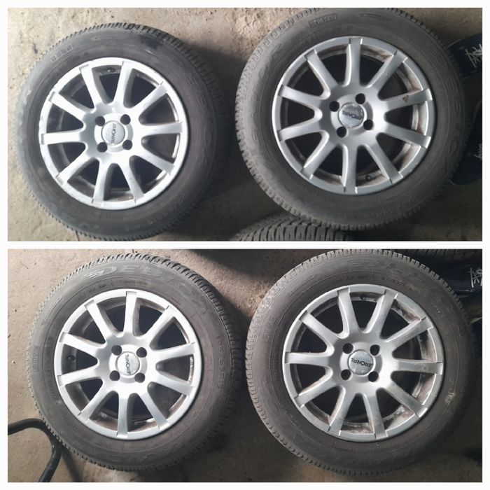 Set 2 Anvelope 195-65-15 cu Jante Aliaj 4x100 pe R15