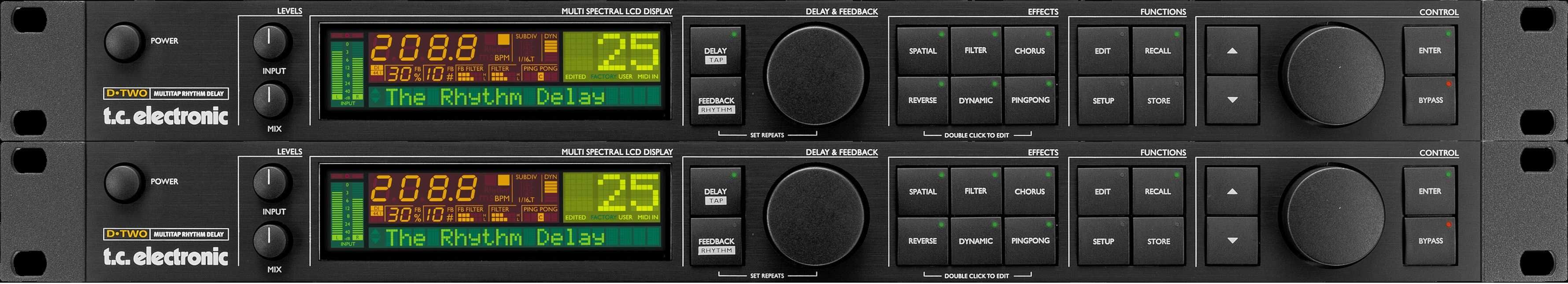 Efect audio profesional TC Electronic D-Two (Multi-Tap Rhythm Delay)