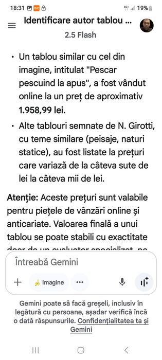 Vând tablou semnat dimensiuni pe spate .