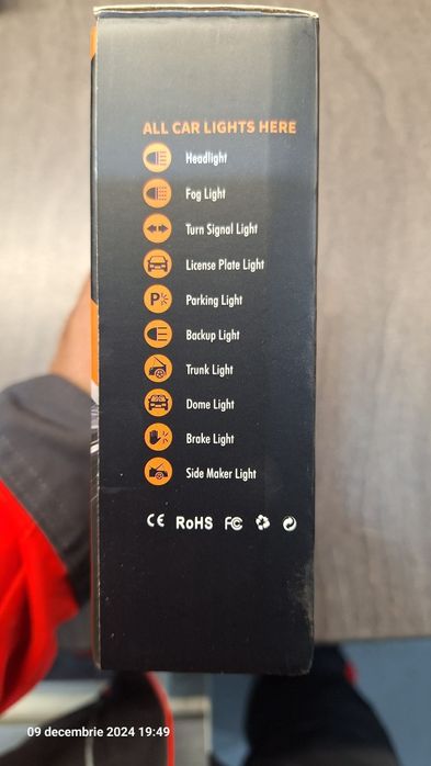 Bec led cu lupa H7