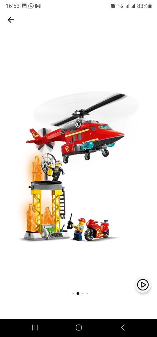 LEGO City Fire Elicopter pompieri 60281 NOU, sigilat