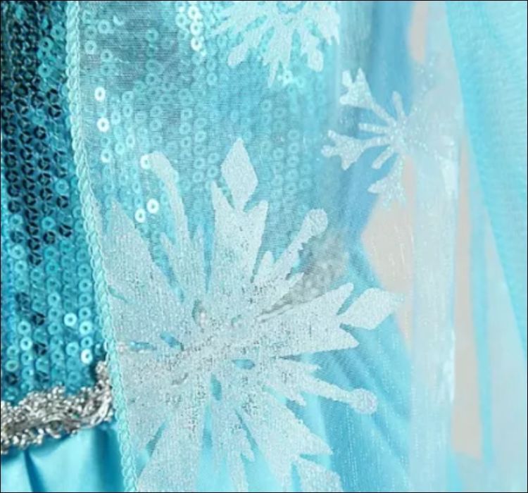 Красива Рокля-Костюм на Елза от Замръзналото кралство+ ПОДАРЪК Корона