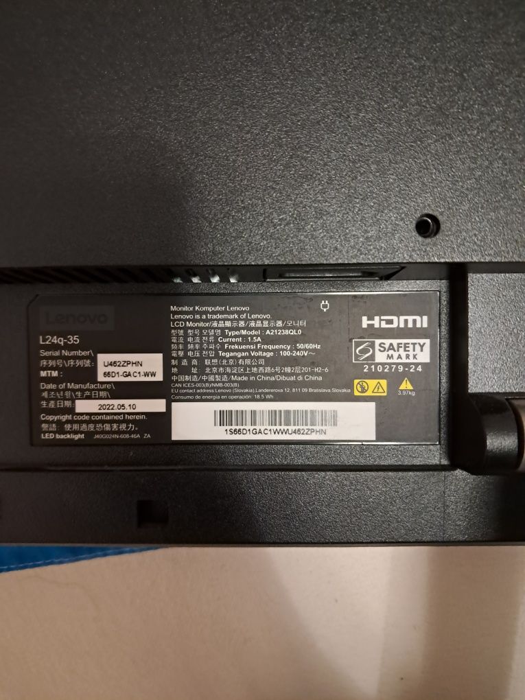 Продам монитор Lenovo l24q-35