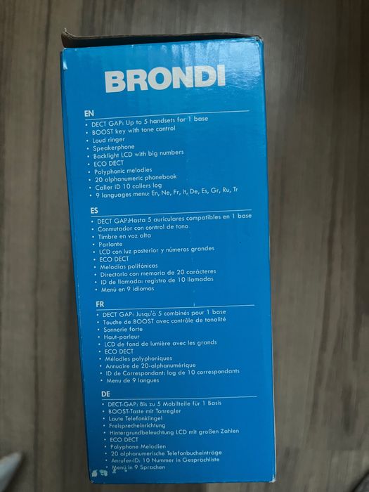 Безжичен домашен / стационарен телефон BRONDI Bravo Gold