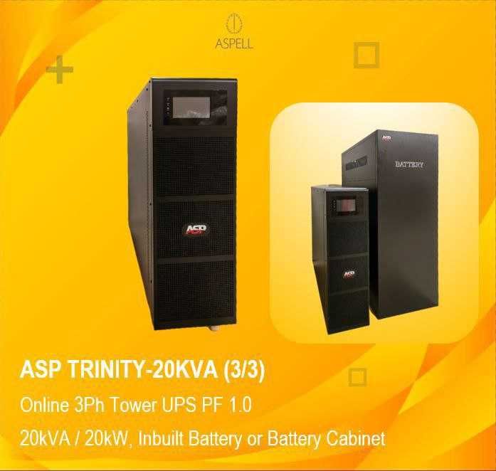 Трехфазный ИБП UPS ASP 20KVA с АКБ 60шт по 7,5 а/ч. Форма оплаты любая