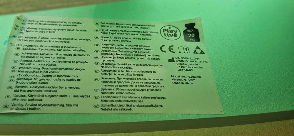 Bicicleta/Scooter din lemn pentru dobandire echilibru,  2-4 ani