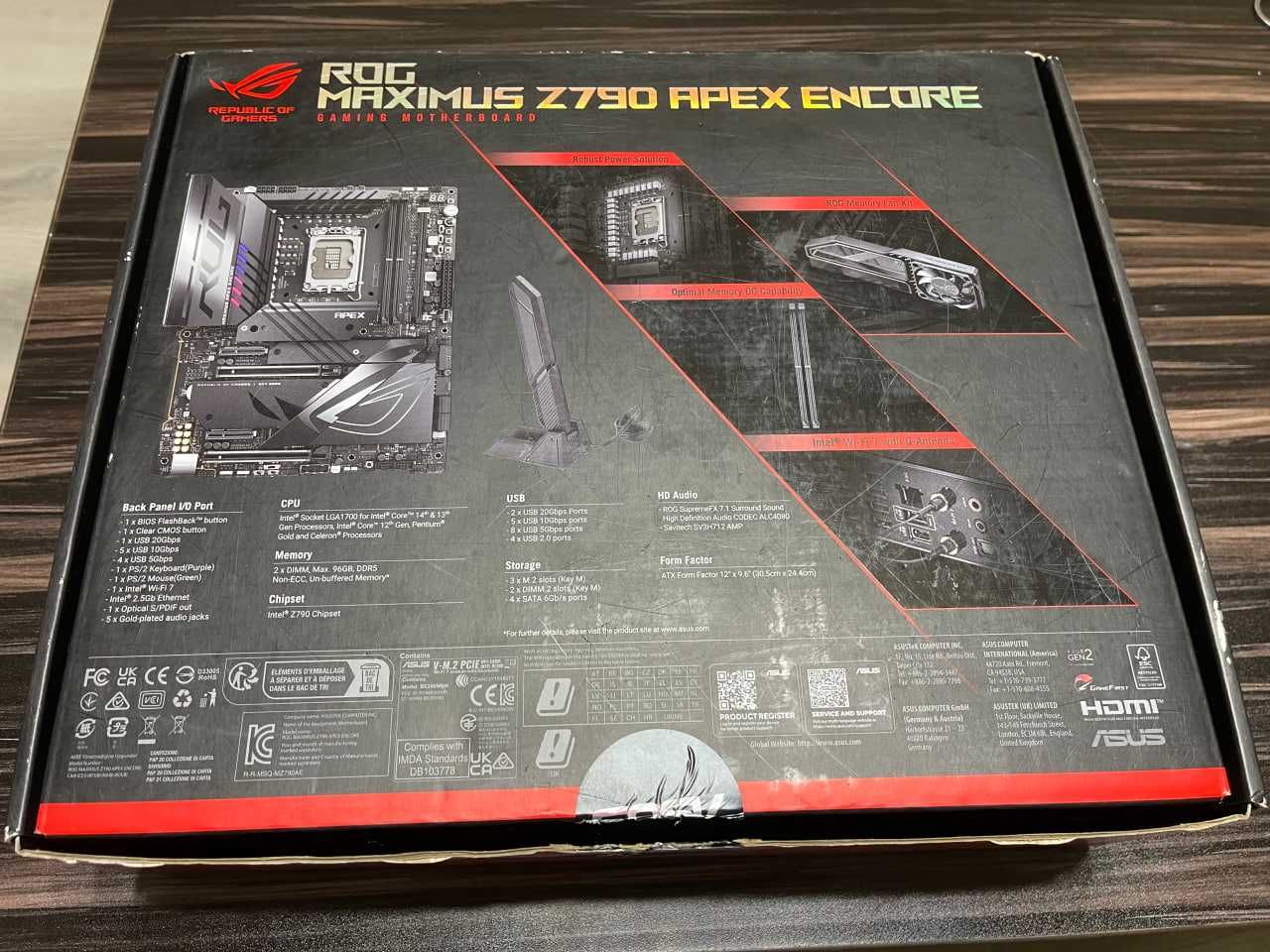 ASUS ROG MAXIMUS Apex Encore Z790 Wi-fi 7