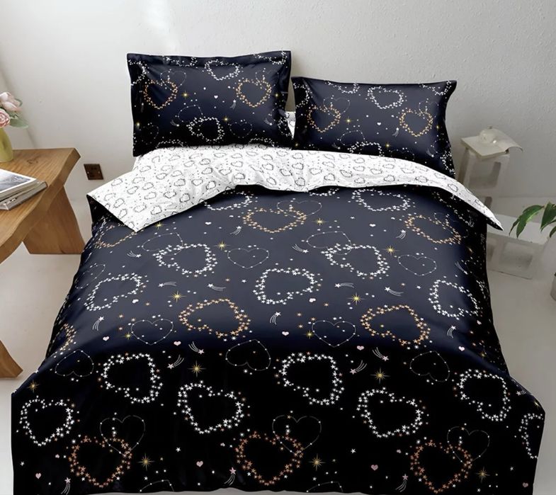 Двулицево спално бельо с ластик