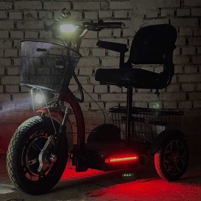 Електрическа триколка H1 750W, 48V/12Ah, Предно Предаване, Подсилена