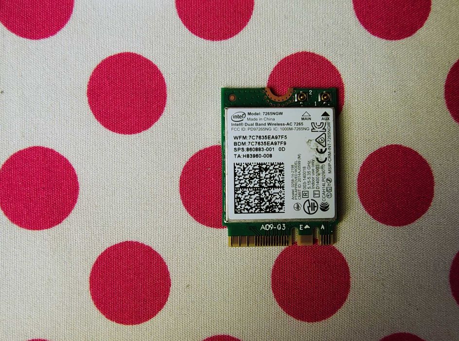 Placa de retea wireless Intel Dual Band 7265NGW + Bluetooth M.2.