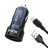 Зарядно у-ство PZX C915 2USB 2.4A с кабел Micro USB