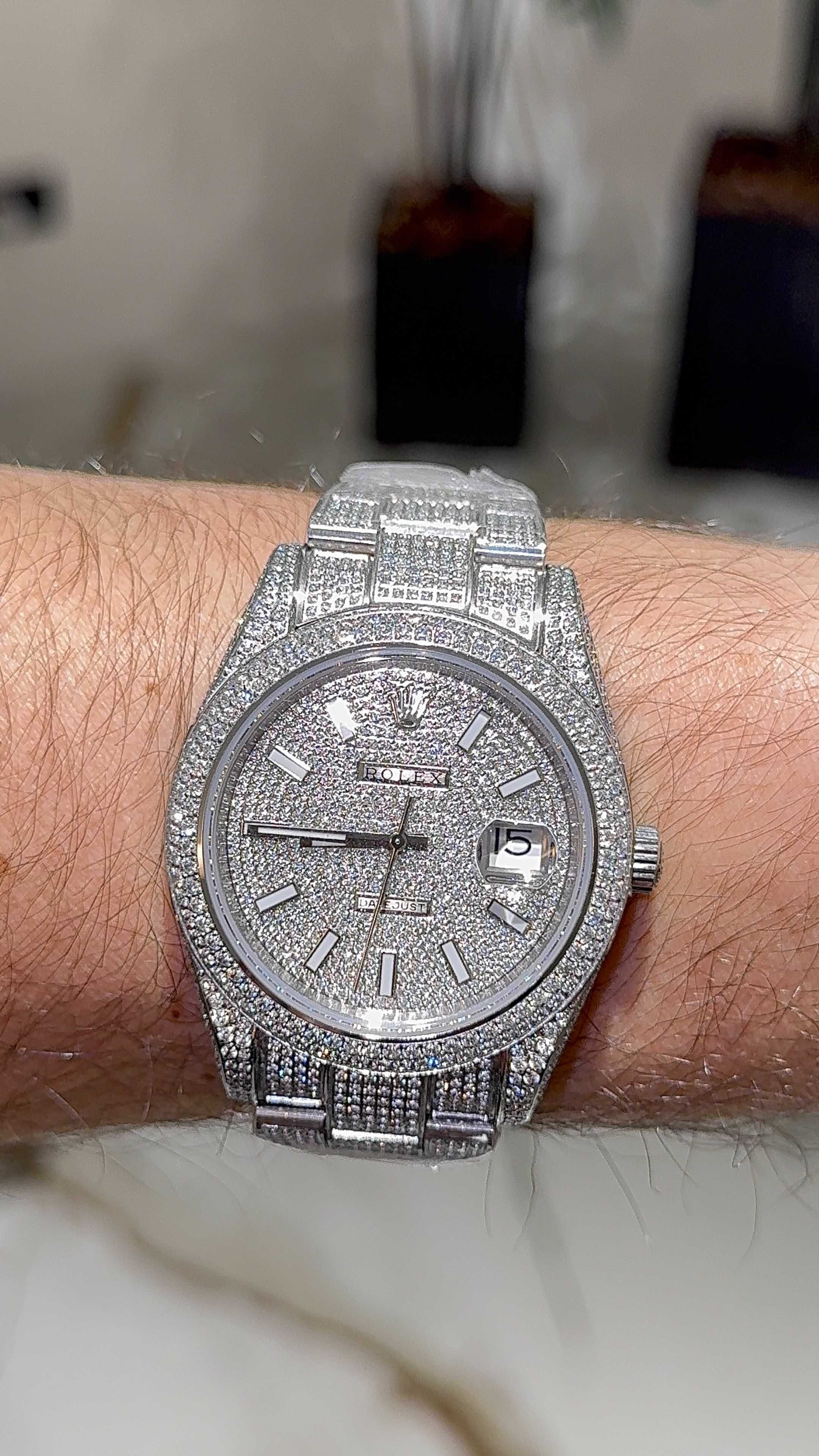 rolex Datejust 41mm icedout silver