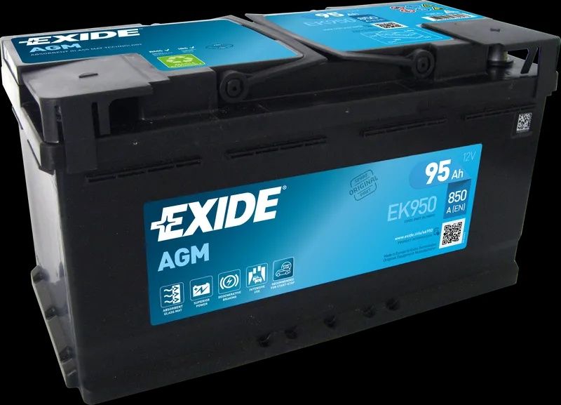 Аккумулятор  EXIDE AGM EK950 R+ 95Ah 850А (En)