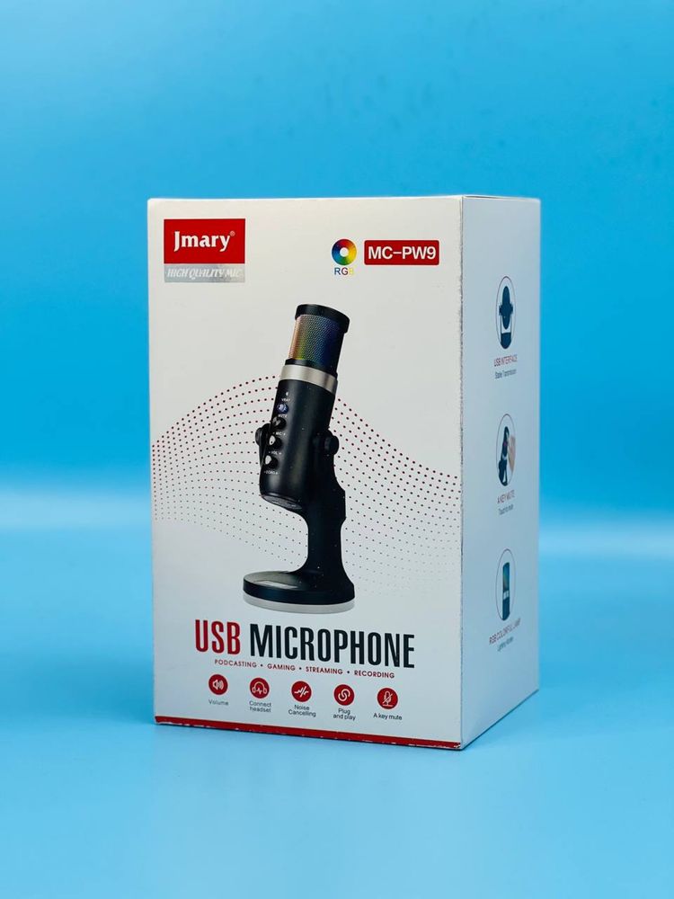 Профессиональный настольный микрофон Jmary MC-PW9 RGB