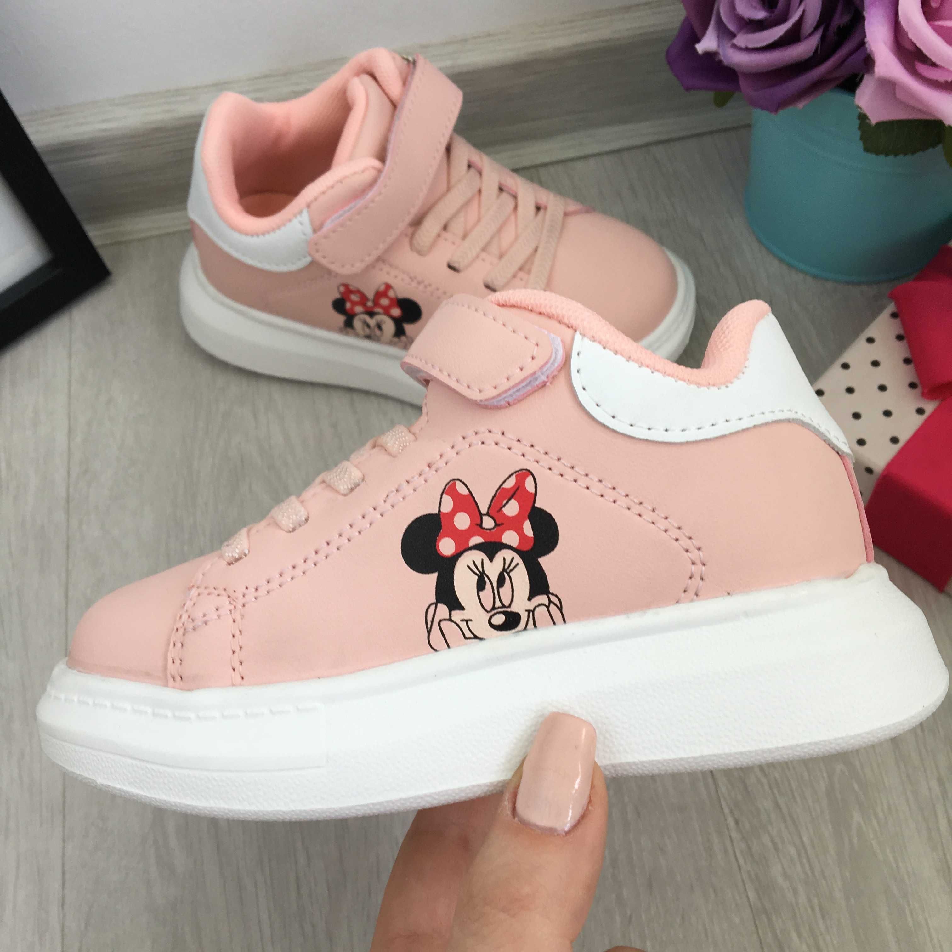 NOU Ghete roz cu Minnie Mouse Disney adidasi usori fete 26 27 28