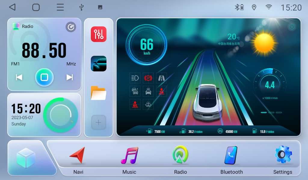 Navigație 7inch Universala 4G+32G, 8Core, CarPlay, Modul Sim