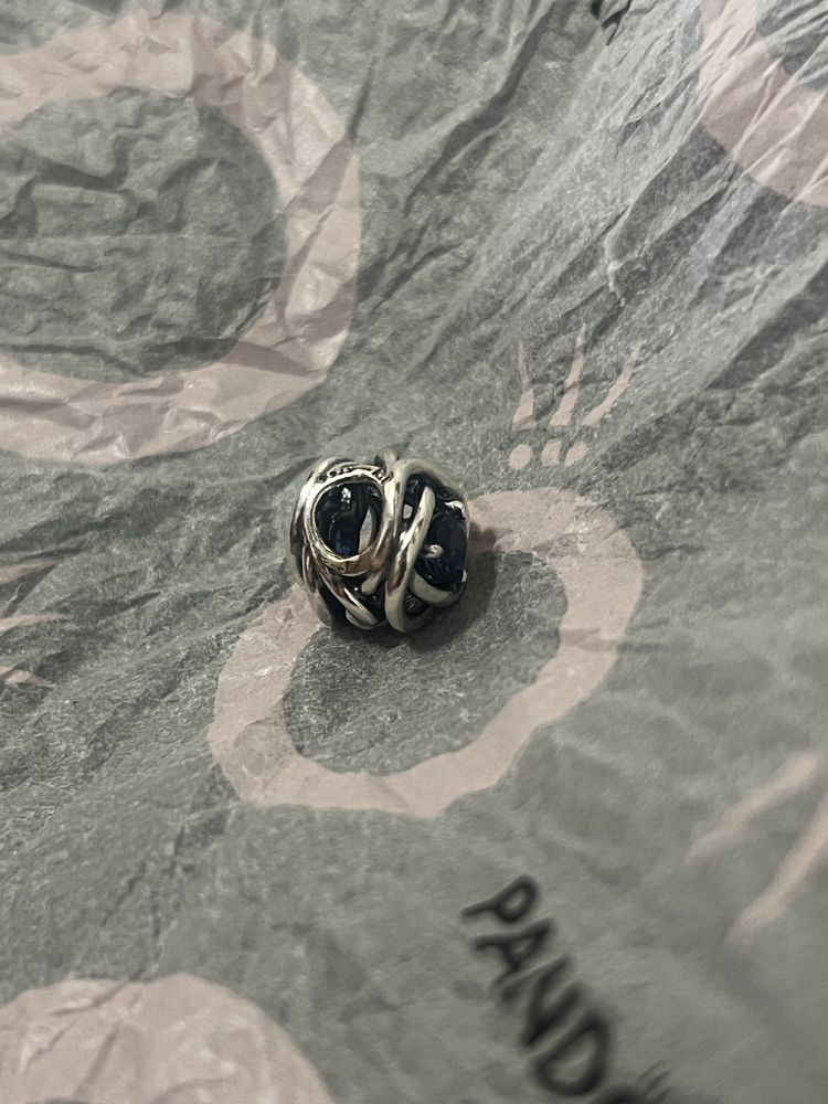 Talisman cu cerc al eternității albastru Pandora