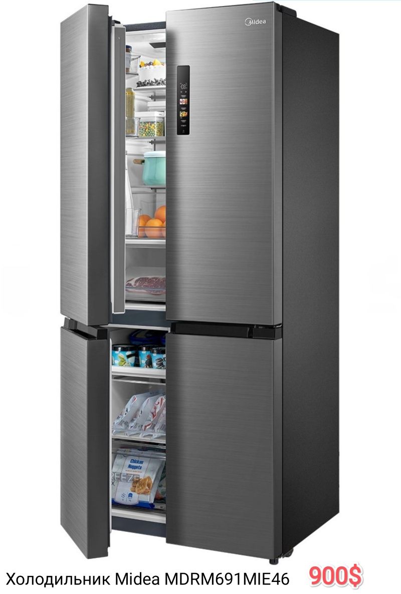 Четырехдверный холодильник Midea