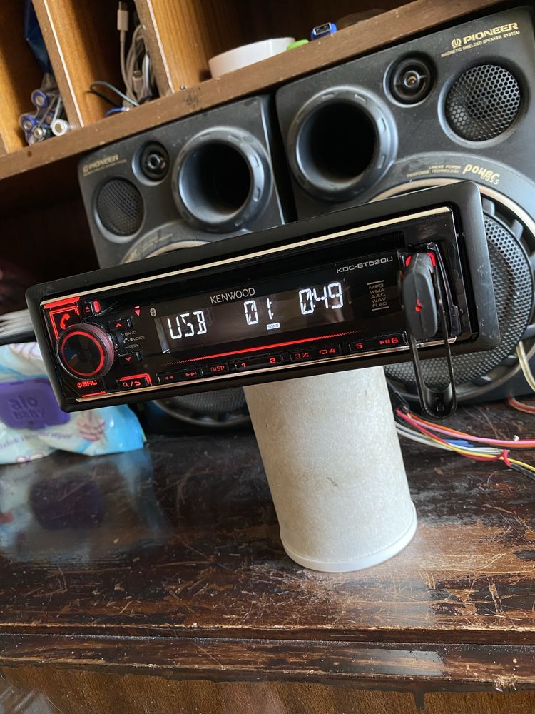 KENWOOD KDC-BT520U - BLUETOOTH, USB, CD mp3 плеър за кола сд радио