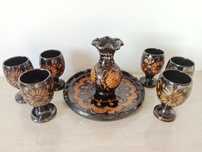 Set decoratiune pahare din lut 1987