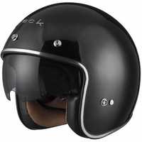 Casca moto open face deschisa ochelari de soare - Black Classic negru