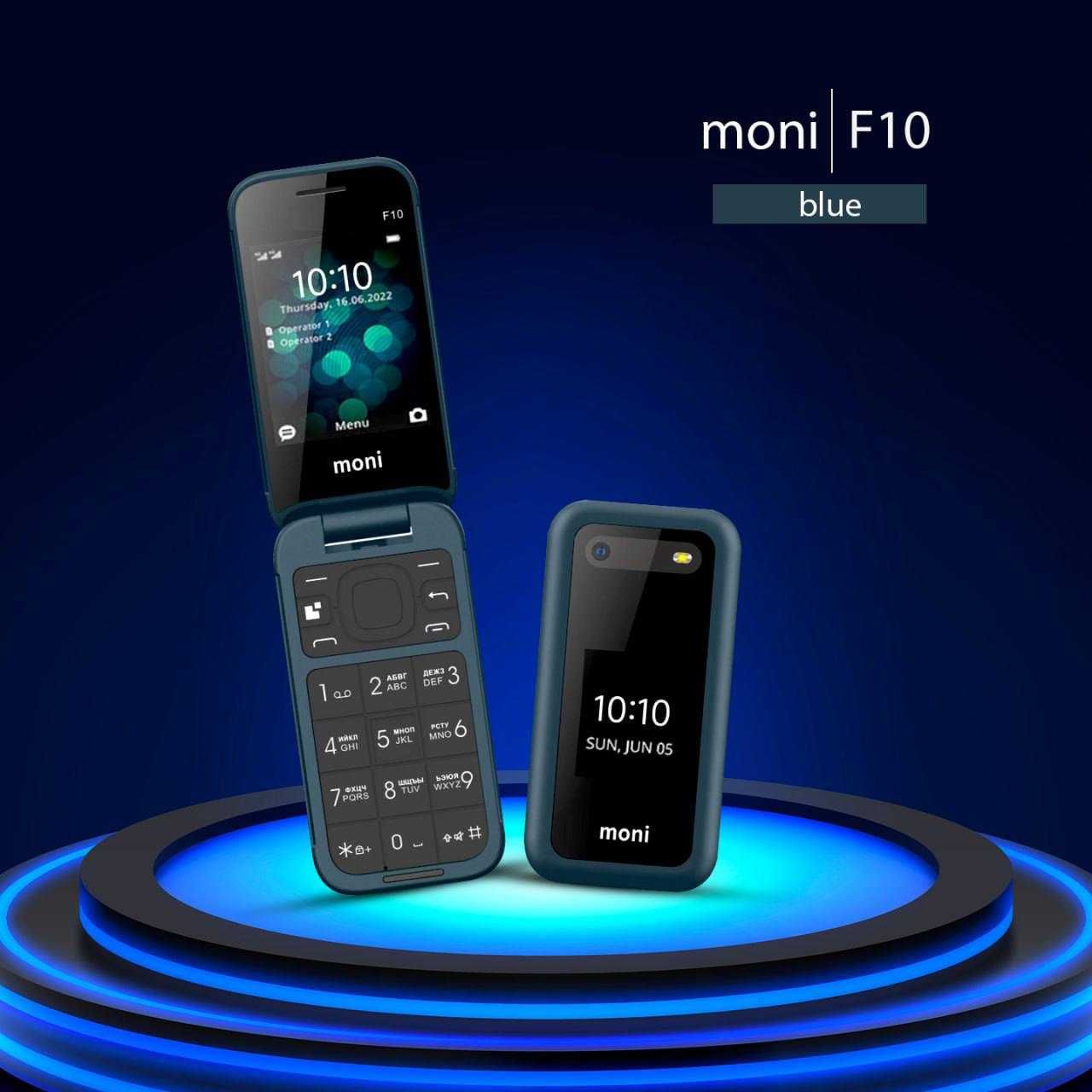 Телефон MONI F10 black/blue Telefon yangi
