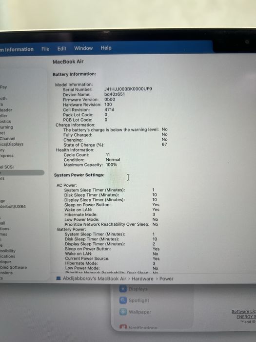 Macbook air m4 16/256