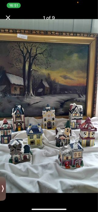 Комплект порцеланови къщички