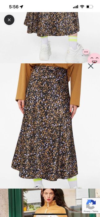 Monkl сатенирана пола midi дължина размер С-25 лв