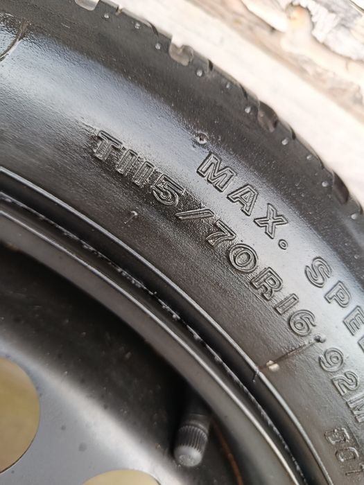 Резервна гума тип патерица за Опел 16 цола 5х110