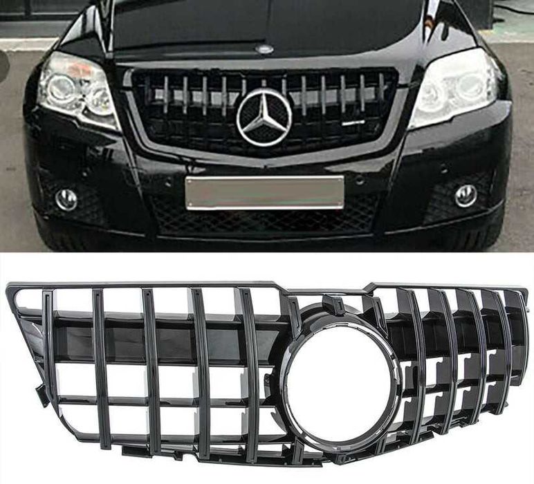 Решетка Мерцедес ГЛК  Черна гланц Нова Mercedes GLK 2008-2012