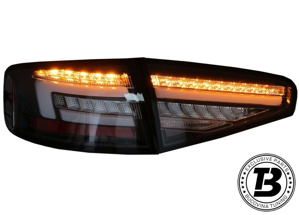 Stopuri Full LED compatibile cu A4 B8 Sedan Smoke Design