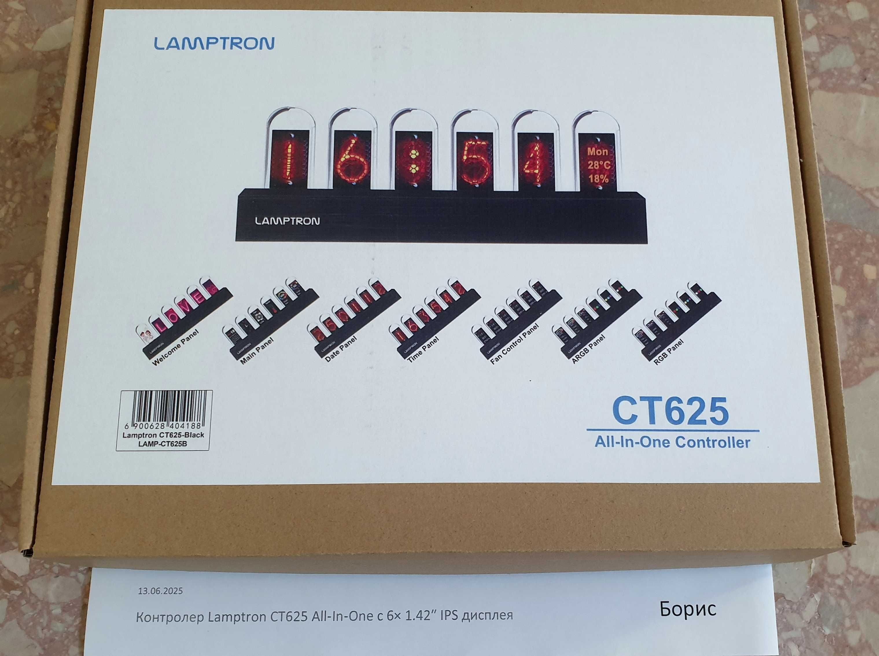 Контролер Lamptron CT625 All‑In‑One с 6× 1.42″ IPS дисплея