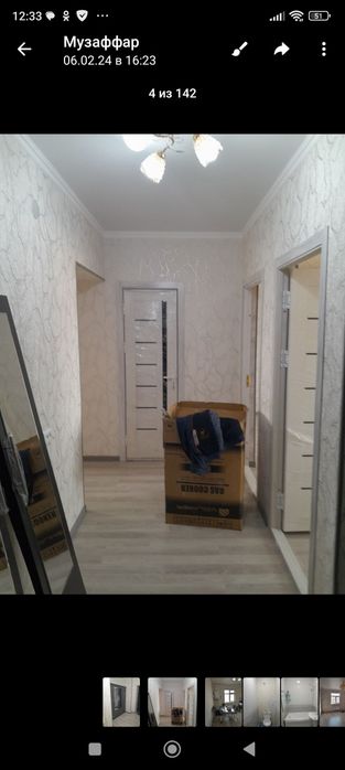 Квартира аренда га узок мудатга 2хонали  Хаима шароити бор