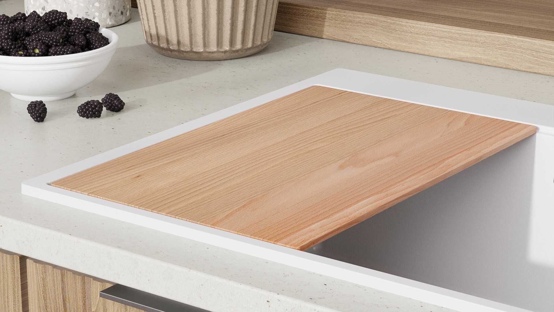 бяла Кухненска Мивка от гранит Осло 80 XXL Top 780 x 500 mm