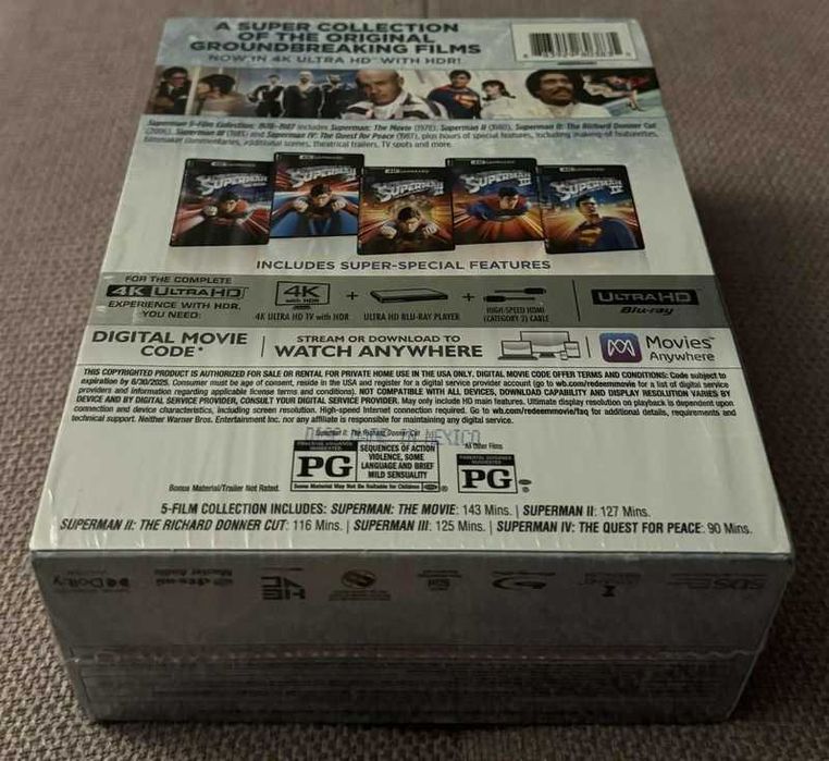 Colectia Superman 5 Filme Ultra HD 4K Blu-ray Box Set Ca Noi