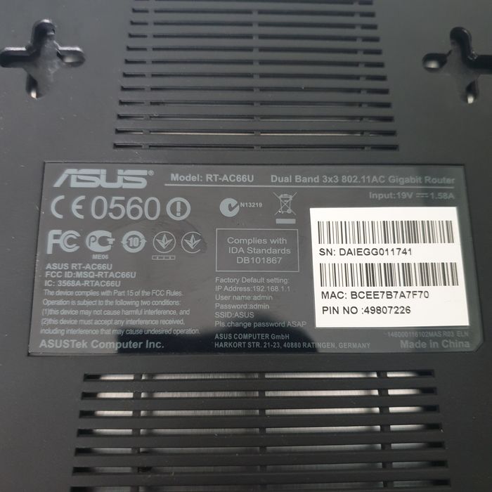 Asus RT ac66u dual band