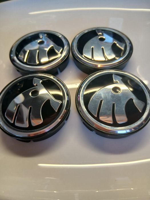 Капачки за джанти Шкода черни Skoda  55/60 декоративни тапи за джанти