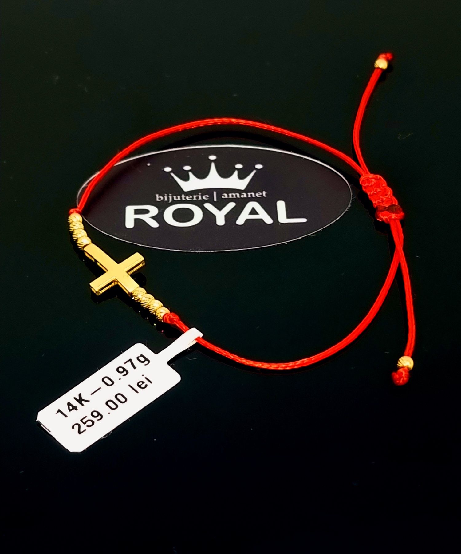 Bijuteria Royal brățară șnur din aur 14k 0.97 gr