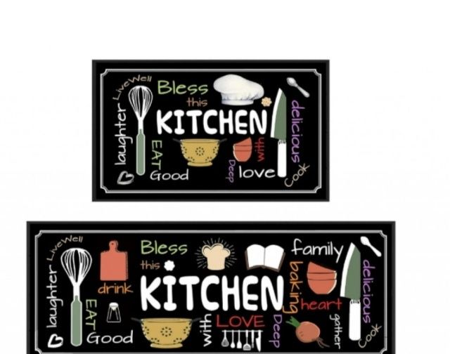 Комплект  водоустойчиви противоплъзгащи постелки за кухня