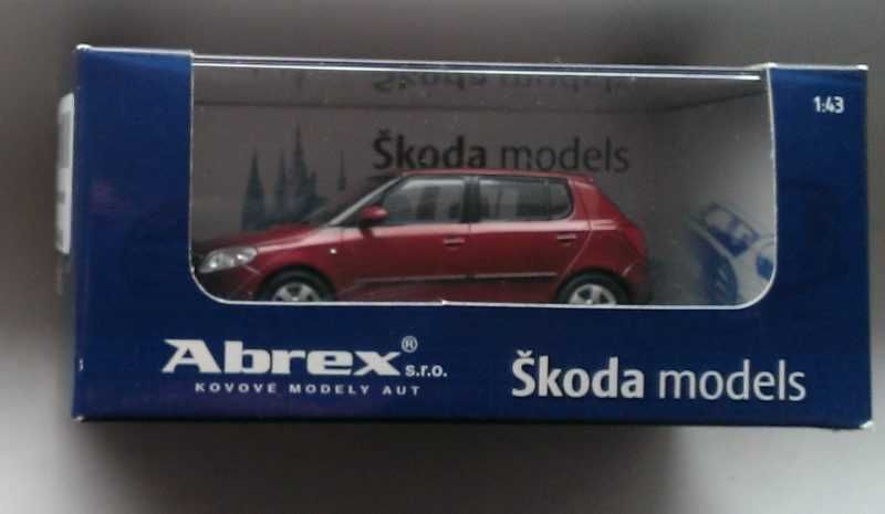 Macheta Skoda Fabia 2 (rosu inchis) - Abrex 1/43