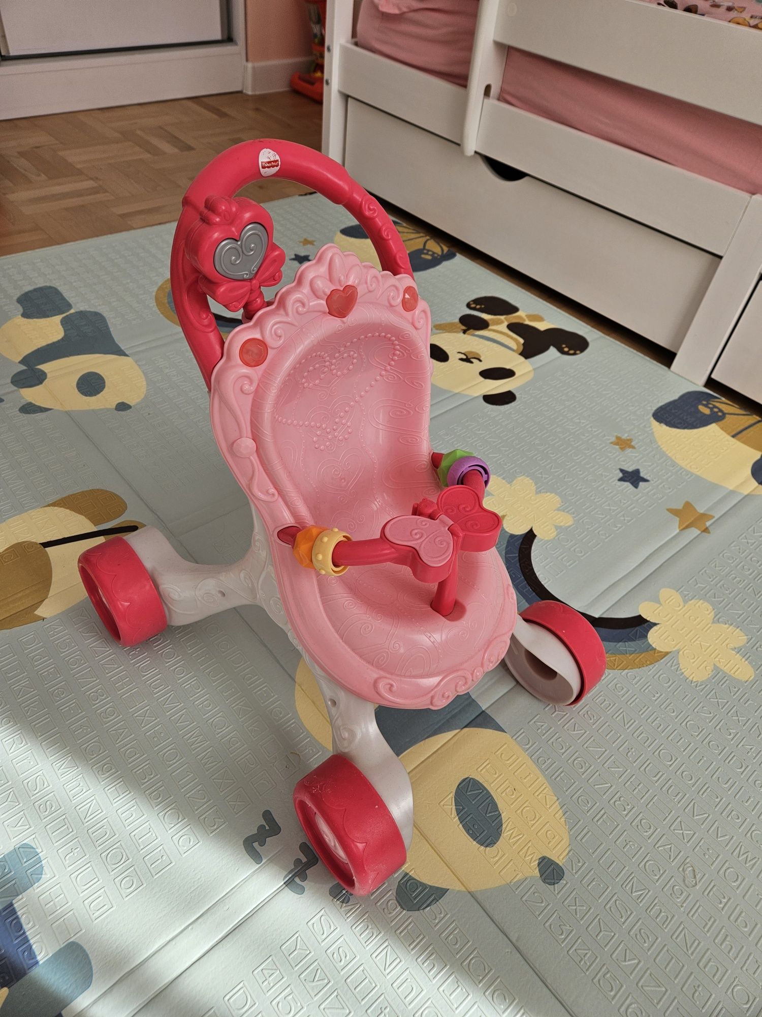 Детска бебешка количка и проходилка Fisher price