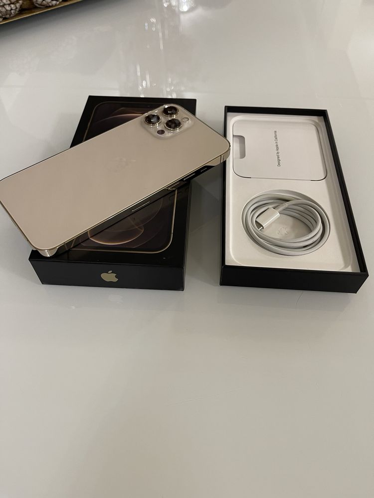 Iphone 12 pro max gold 256gb fullbox impecabil 75% baterie