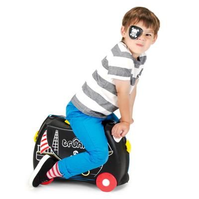 Детски куфар за яздене на колела Trunki Пиратът Pedro the Pirate черен