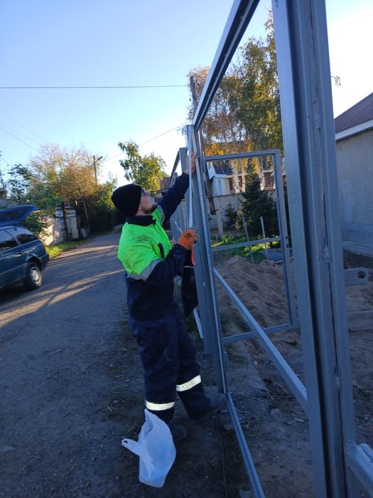 Ворота, забор, заборы. Забор из профлиста