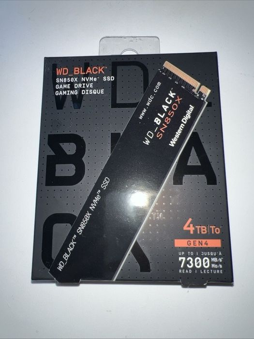 SSD WD 4TB Black SN850X NVMe M.2